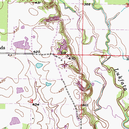 Topographic Map of Oknoname 089015 Reservoir, OK