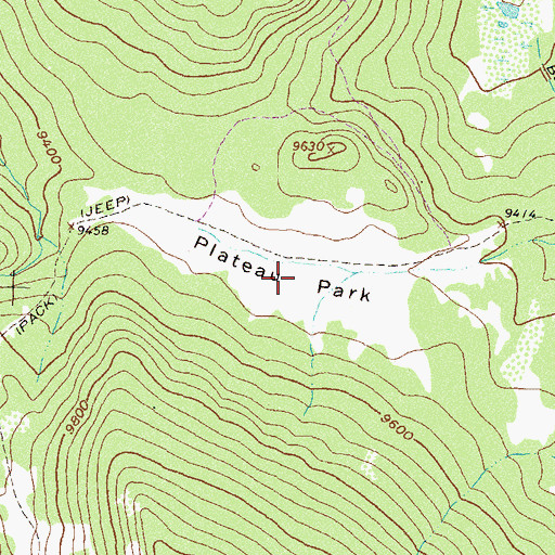Topographic Map of Plateau Park, CO