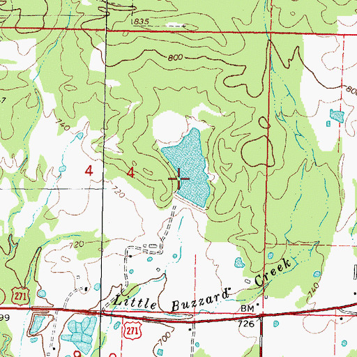 Topographic Map of Flying Ranch Number 1 Dam, OK