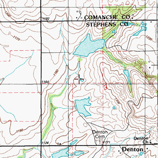 Topographic Map of Oknoname 137086 Reservoir, OK