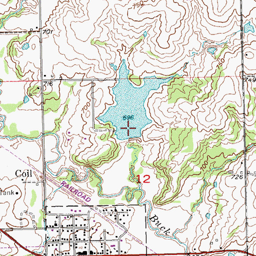 Topographic Map of Stonewall Dam, OK