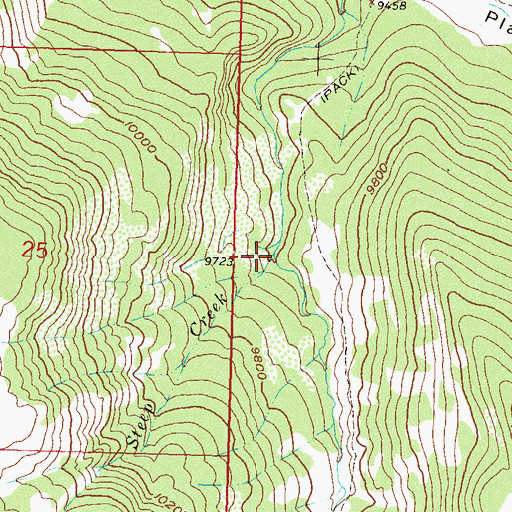 Topographic Map of Steep Creek, CO