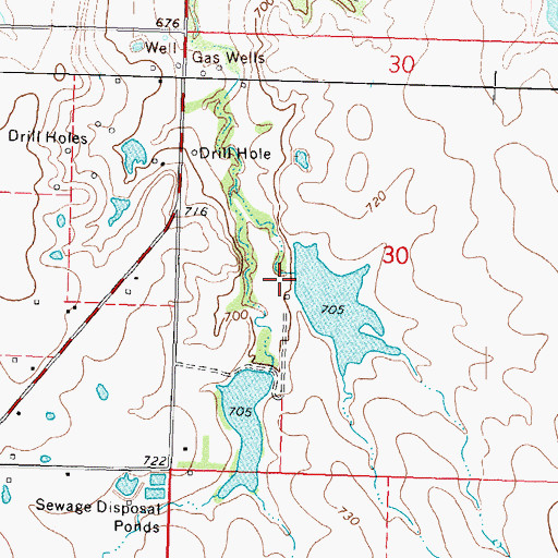 Topographic Map of Ochelata Lake, OK