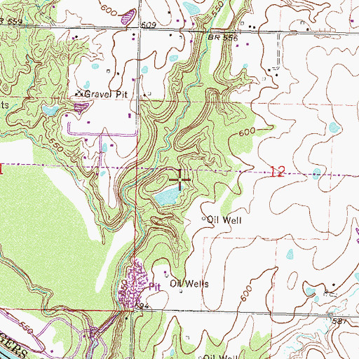 Topographic Map of Oknoname 131006 Dam, OK
