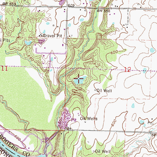 Topographic Map of Oknoname 131006 Reservoir, OK