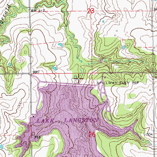 Topographic Map of Soldier-Fitzgerald Site 3m Dam, OK