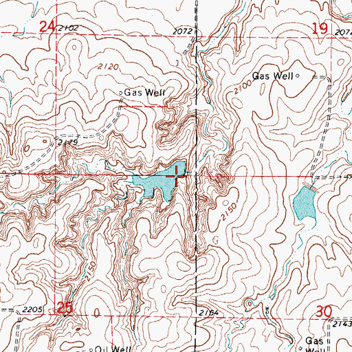 Topographic Map of Oknoname 35935 Dam, OK