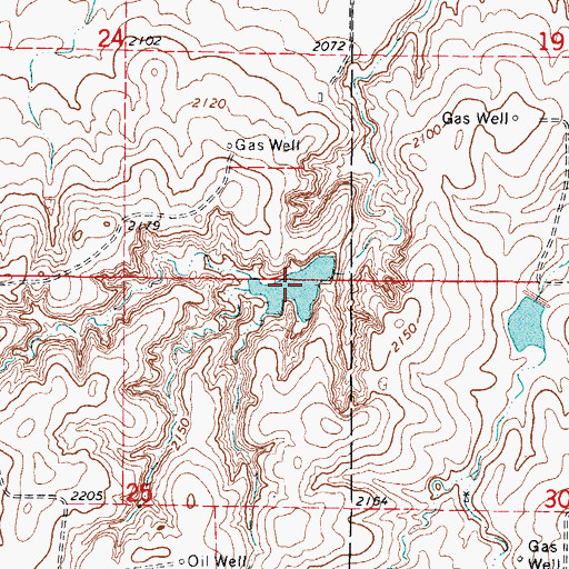 Topographic Map of Oknoname 35935 Reservoir, OK