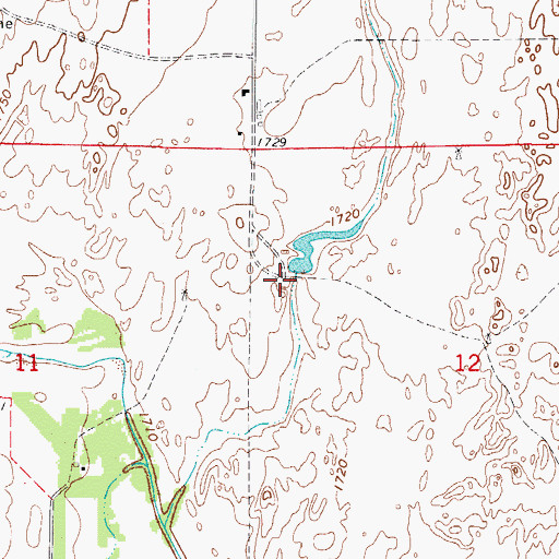 Topographic Map of Oknoname 05910 Dam, OK