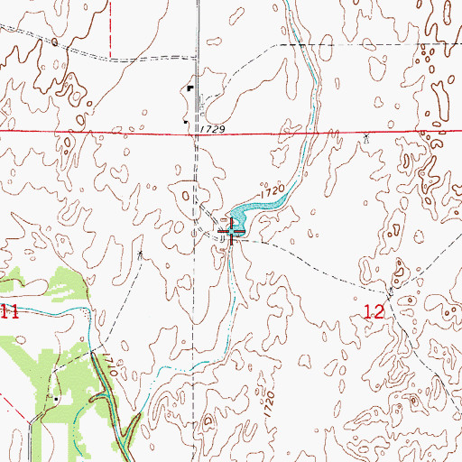 Topographic Map of Oknoname 05910 Reservoir, OK