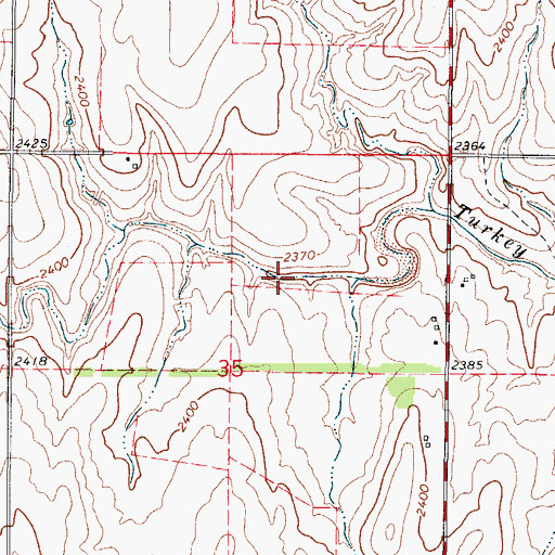 Topographic Map of Upper Washita Site 104 Dam, OK