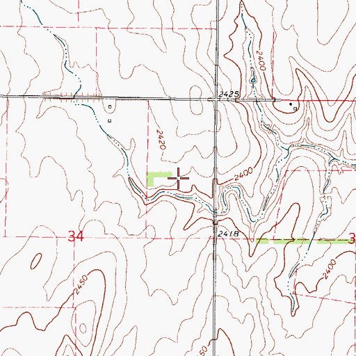 Topographic Map of Upper Washita Site 103 Dam, OK
