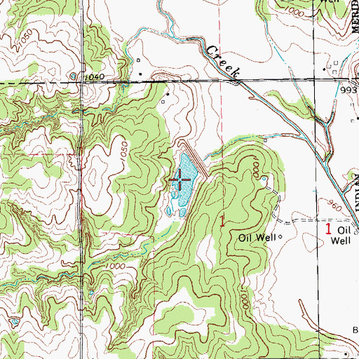 Topographic Map of Bear Fall Coon Creek Site 32 Reservoir, OK