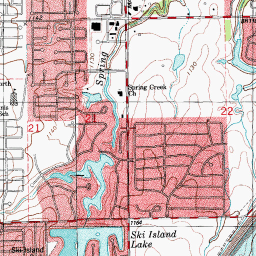 Topographic Map of Blue Stem Lake, OK