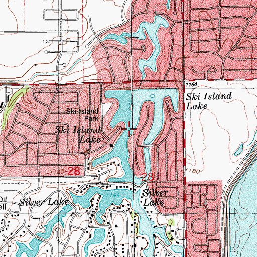 Topographic Map of Silver Dam, OK