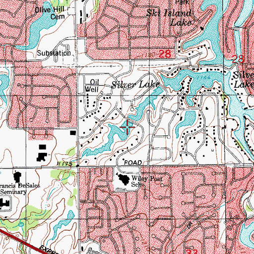 Topographic Map of Regal Dam, OK