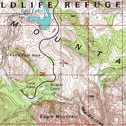 Topographic Map of Lost Lake, OK