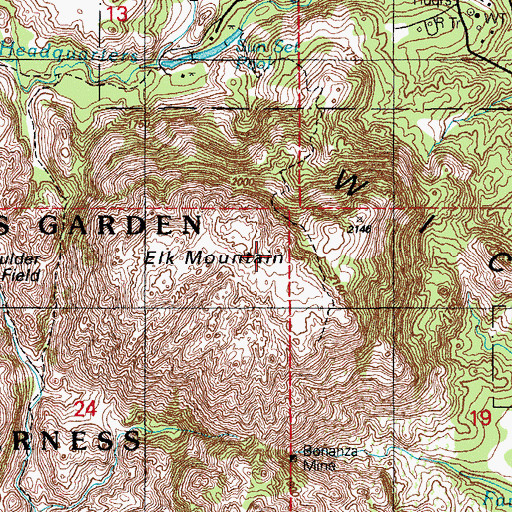 Topographic Map of Caddo Lake Dam, OK