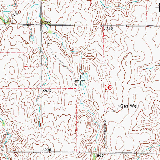 Topographic Map of Miller Lake, OK
