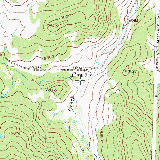 Topographic Map of Walt Creek, CO