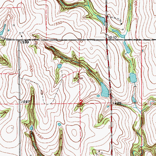 Topographic Map of Maberry Dam, OK