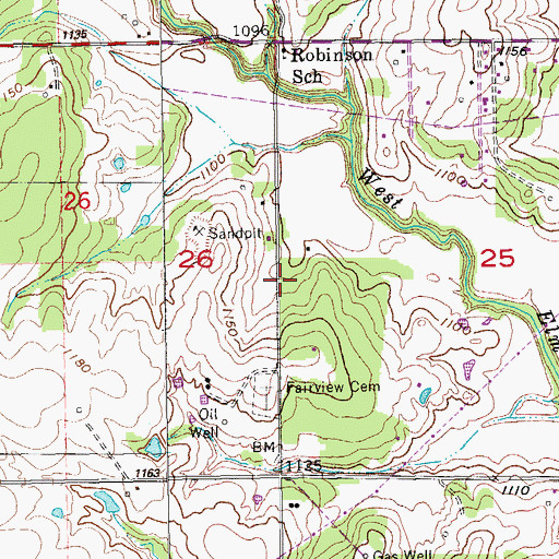 Topographic Map of Stanley Draper Dam, OK
