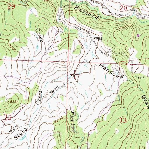 Topographic Map of Stubb Creek, CO