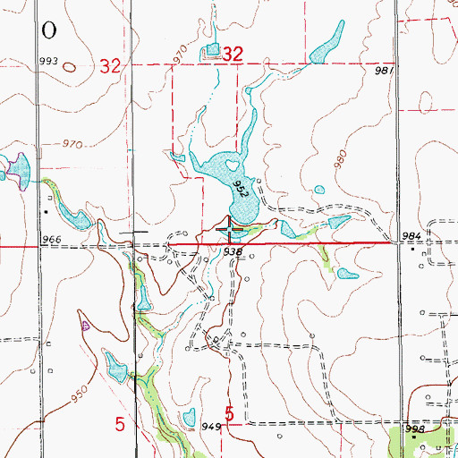 Topographic Map of Oknoname 137081 Reservoir, OK