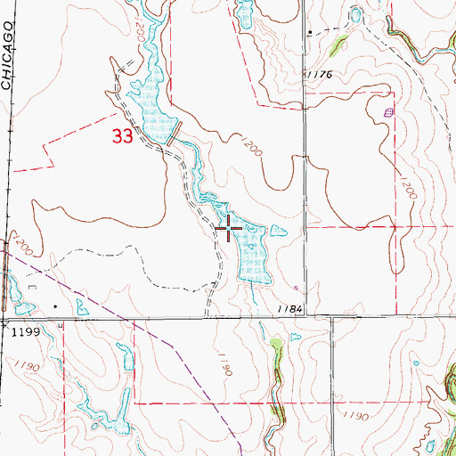 Topographic Map of Oknoname 051022 Reservoir, OK