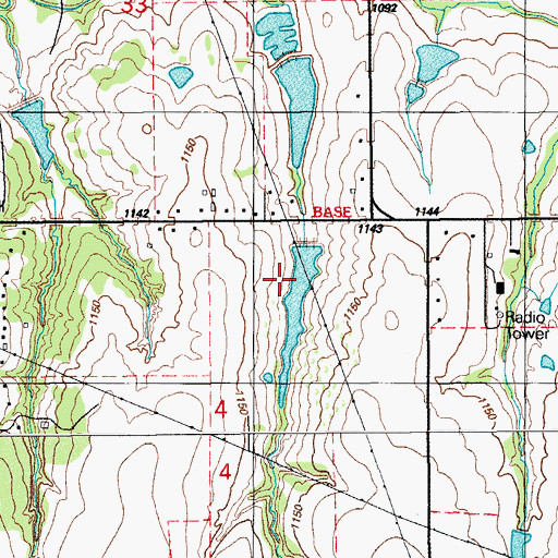 Topographic Map of Oknoname 137090 Dam, OK