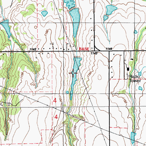 Topographic Map of Oknoname 137090 Reservoir, OK