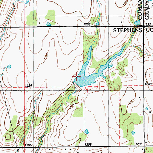 Topographic Map of Oknoname 137088 Dam, OK