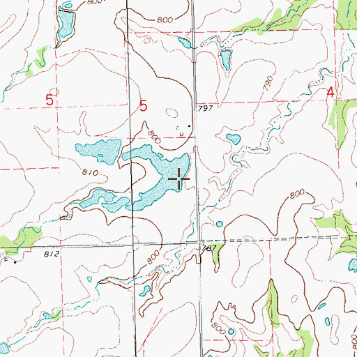 Topographic Map of Oknoname 063031 Dam, OK