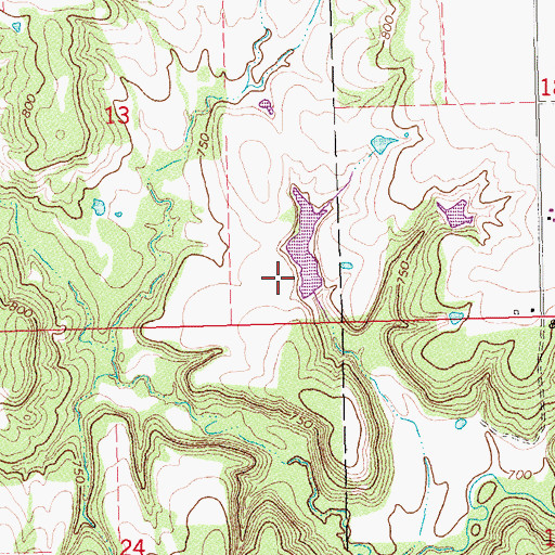 Topographic Map of Oknoname 063034 Dam, OK