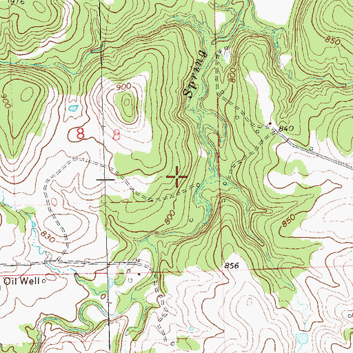 Topographic Map of Oknoname 063038 Dam, OK
