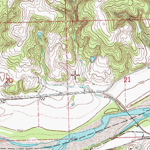 Topographic Map of Oknoname 063027 Reservoir, OK