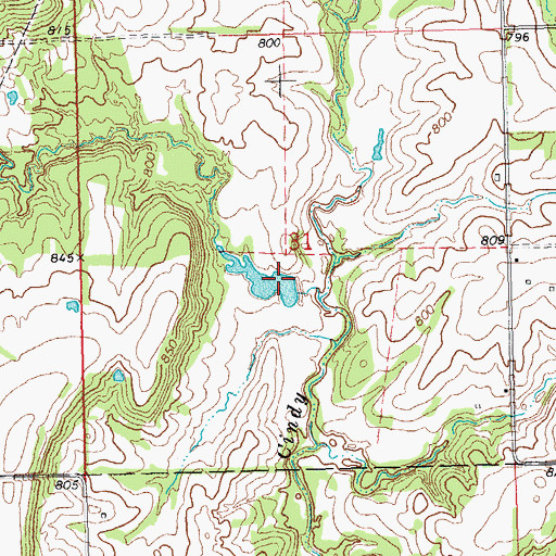 Topographic Map of Oknoname 063029 Dam, OK