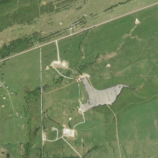 Aerial/Satellite Image of Cook Lake Dam, OK