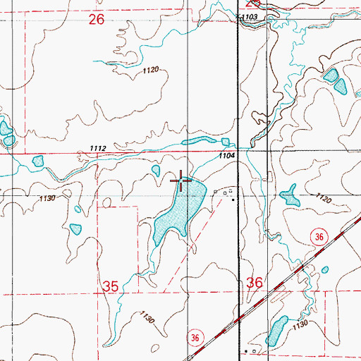 Topographic Map of Oknoname 031023 Dam, OK