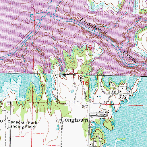Topographic Map of Oknoname 061002 Reservoir, OK