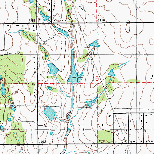 Topographic Map of Oknoname 137089 Dam, OK