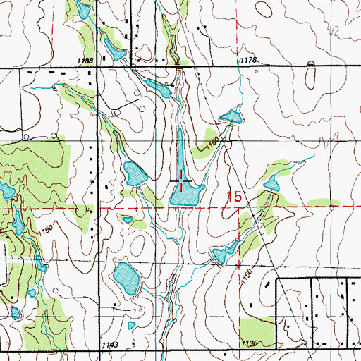 Topographic Map of Oknoname 137089 Reservoir, OK