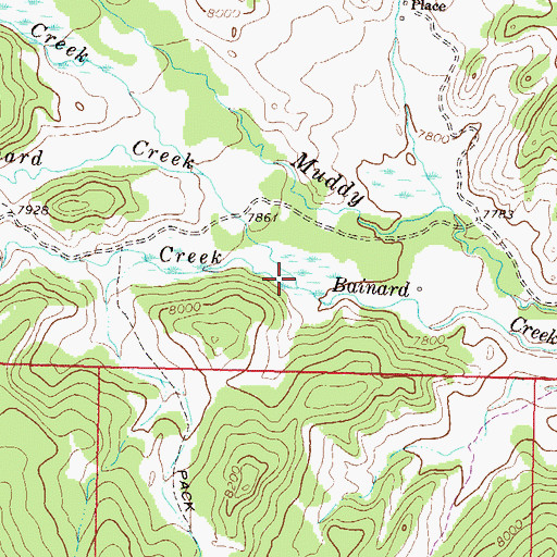 Topographic Map of North Bainard Creek, CO