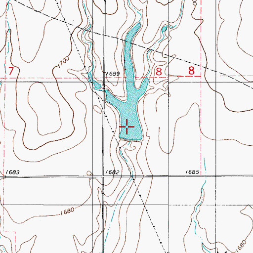 Topographic Map of Ridling Dam, OK