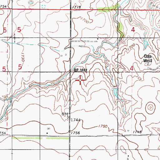 Topographic Map of Klemme Dam, OK