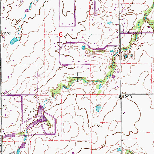 Topographic Map of Fisher Lake Dam, OK