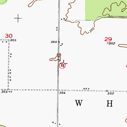 Topographic Map of Oknoname 089016 Reservoir, OK