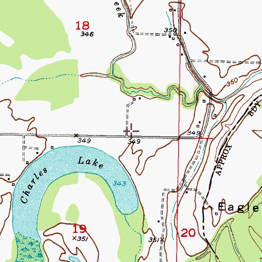 Topographic Map of Oknoname 089012 Reservoir, OK
