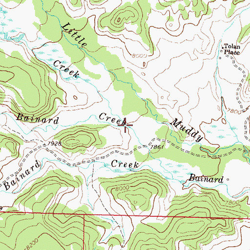 Topographic Map of Spring Creek, CO