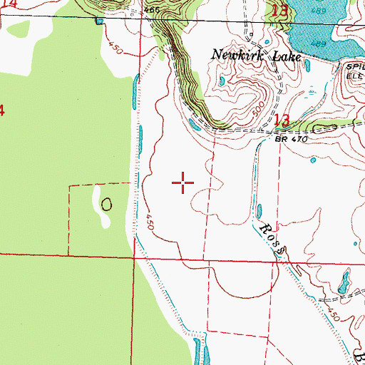 Topographic Map of Lake Newkirk Dam, OK